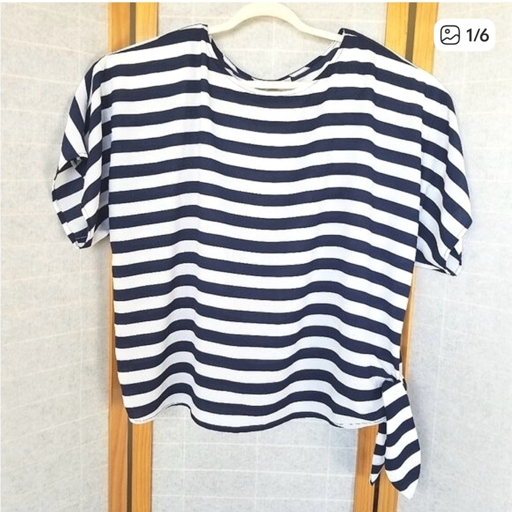 Michael Kors Striped Navy and White Women's Top